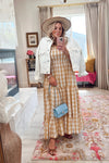 Abercrombie & Fitch Yellow Gingham Smocked Bodice Dress- Size XL (sold out online)
