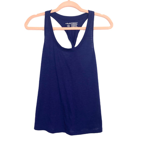 Half Moon Navy Blue Twist Racerback Tank Top- Size S