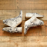 Steve Madden Faux Leather Snakeskin Studded Booties- Size 7.5