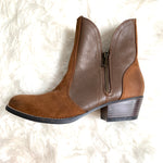 American Eagle Brown Booties with Zipper- Size 6