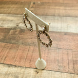 Loft White Rhinestone Wreath Drop Earrings