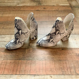 Steve Madden Faux Leather Snakeskin Studded Booties- Size 7.5