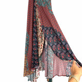 Olivaceous Multi Pattern Off The Shoulder Smocked Maxi Dress NWT- Size S