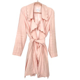 Club Monaco Pink Scallop Trim Belted Jacket- Size L (see notes)