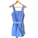 LOFT Beach Chambray Front Pockets Belted Romper- Size XS (see notes)