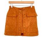 No Brand Rust Orange Mini Skirt- Size M