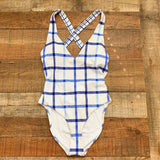 Red Carter Blue and White Striped Plunge Neck One Piece NWT- Size M (sold out online)