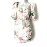 Luxxel Floral Print Ruched Dress- Size S