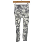 Lululemon Gray/White Pattern Mesh Detail Leggings- Size 4 (Inseam 26”)