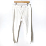 LOFT White Skinny Crop Distressed Hem Jeans NWT- Size 31/12 (Inseam 25.5")