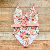 Capittana Floral Underwire Belted One Piece- Size M (sold out online, see notes)
