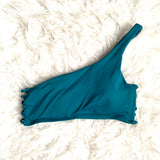 Isabella Rose Green One Strap Padded Bikini Top- Size S (we have matching bottoms)