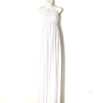 No Brand White Sheer Maternity Maxi Dress- Size OS