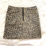 Mustard Seed Cheetah Print Zip Up Skirt NWT- Size S