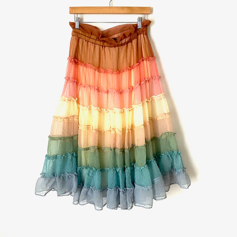 Eva Franco Rainbow Midi Skirt- Size ~S