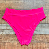 Aerie Hot Pink High Waisted Bikini Bottoms- Size XXL (we have matching top, sold out online, see notes)