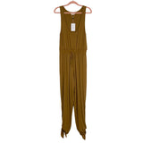 Lovers + Friends Camel Drawstring Waist Tie Hem Jumpsuit NWT- Size S