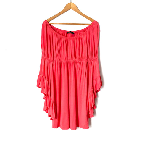 James & Joy Coral Off the Shoulder Dress- Size XS