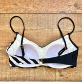 Summersalt Black and White Striped Padded Bikini Top- Size 4 (we have matching bottoms)