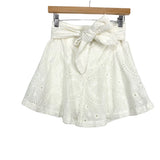 Tularosa White Eyelet Belted Skort- Size M