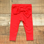 Cat & Jack Red Bottom Bow Leggings- Size 3-6M