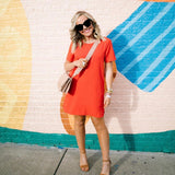 Flawless Vici Red Short Sleeve Dress NWT- Size S