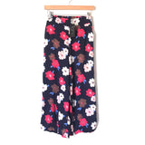 Gibson Navy Floral Wide Leg Crop Pants NWT- Size PXXS (Inseam 21”)