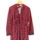 Goodnight Macaroon Red/Black Animal Print Dress- Size S (see notes)