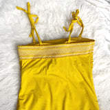 Draper James x Lands' End Yellow Smocked Padded One Piece- Size 12 (sold out online)