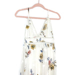 The Clothing Company Off White Floral Print Open Back Dress NWT- Size S
