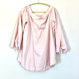 Free People Blush Pink Off the Shoulder Bell Sleeve Top- Size L