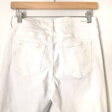 Sneak Peek White Raw Hem Jeans- Size 27 (Inseam 25”)