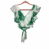 No Brand Palm Print Crop Top- Size S (we have matching pants)