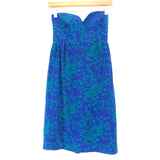 Maple Blue Strapless Quilted Dress- Size 4