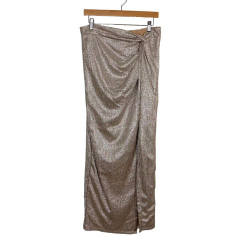 Eloquii Metallic Maxi Twist Skirt with Slit NWT- Size 14