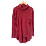 Free People We The Free Brick Turtleneck Sweater with Split Back- Size ~L