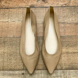 Everlane Tan Italian Leather Pointed Toe Ballet Flats- Size 11 (BRAND NEW)