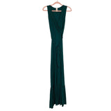 7th Ray Emerald Green Tie Belt Surplice Maxi Dress- Size S
