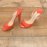 Jimmy Choo Red Slingback Heels- Size 39.5 (See Notes)