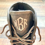 Marley Lilly Brown Monogrammed (WBR) Tongue Duck Boots- Size 7