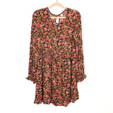 BP Black Floral Print Dress- Size L