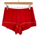 Eberjey Red with White Trim Pajama Shorts Set- Size M (sold as set)