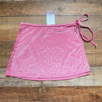 Dippin Daisy Pink Ribbed Velvet Side Tie Skirt NWT- Size XS