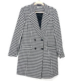 ASOS Houndstooth Front Faux Pocket Blazer Dress/Coat- Size 12