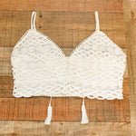 Amaryllis White Crochet Lace Crop Top- Size XL (sold out online)
