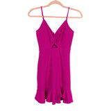 Hello Miss Hot Pink Front Twist Cutout Mini Dress- Size S (see notes)
