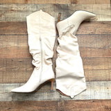 Mi.Im Light Cream Knee High Heel Boots- Size 9