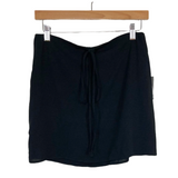 Forever 21 Black Faux Tie Front Mini Skirt NWT- Size L