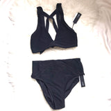 EBW Black High Waisted Bikini Bottom NWT- Size S (BOTTOMS ONLY)