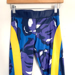 Adidas Stella McCartney Purple & Yellow Leggings with Zipped Hem- Size ~XS (Inseam 27”)